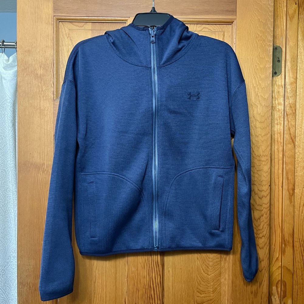 under armour women's blue zip light weight jacket